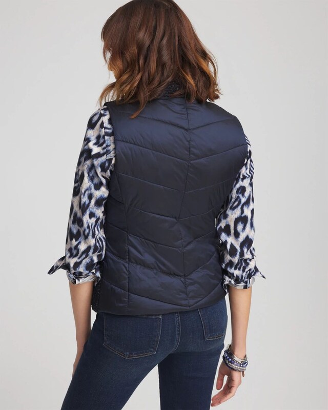 Quilted Faux Fur Vest - image 3